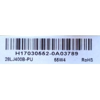 MAIN / FUENTE / (COMBO) / LG H17030552 / TP.MS3553T.PB769 / H17030552-0A03789 / E254215 / PANEL`S BOEI280WX1 / 28LJ400B-PU / MODELOS 28LJ400B-PU.CUSBLP / 28LJ400B